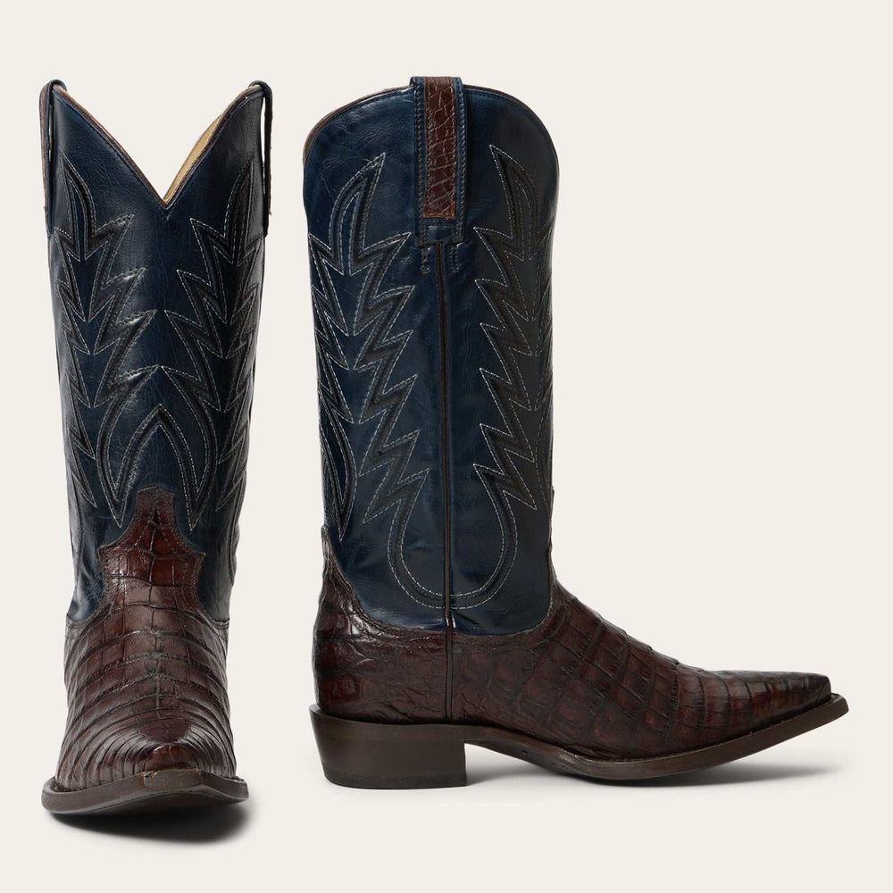 Botas Stetson Adi Caiman para mujer hechas a mano en color marrón
