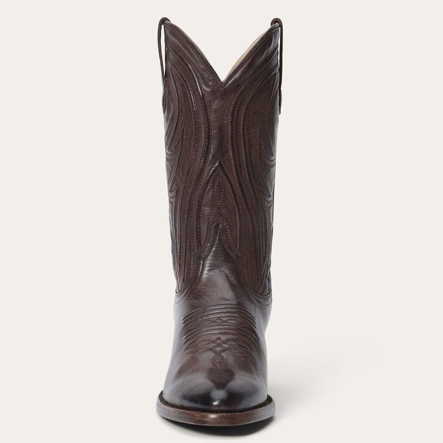 Stetson Nora Lederstiefel für Damen, Snip Toe, handgefertigt, Schokolade
