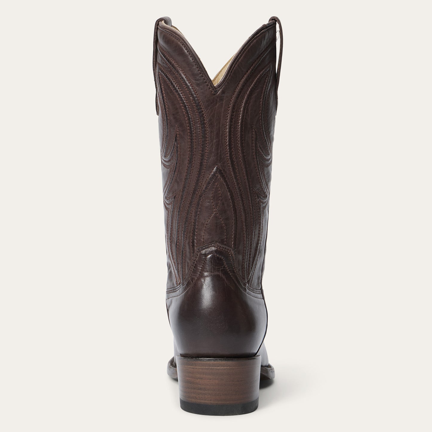 Stetson Nora Lederstiefel für Damen, Snip Toe, handgefertigt, Schokolade