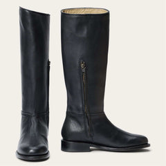 Botas de piel para mujer Jolene de Stetson con punta recortada, hechas a mano, color plateado