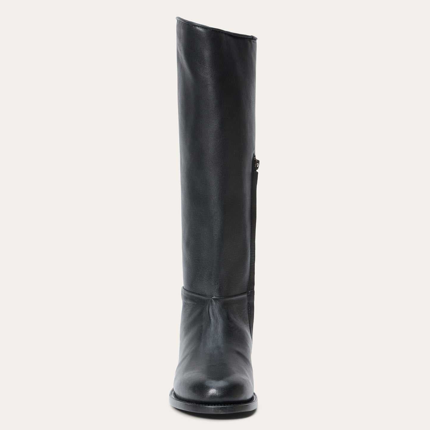 Black Women's Stetson Jolene Leather Boots with Snip Toe and Silver Details