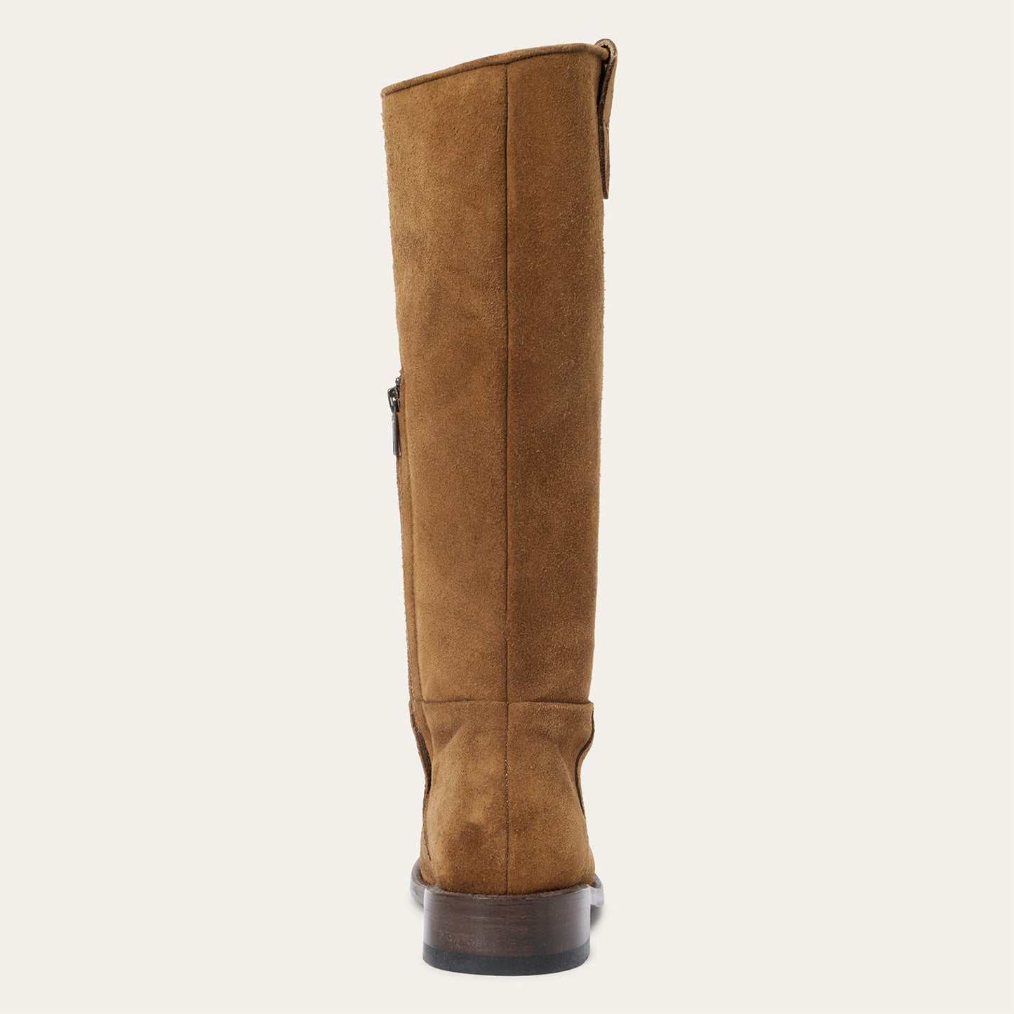 Women's Stetson Lana leather boots, tan round toe, handcrafted with YKK side zipper and rubber lug sole