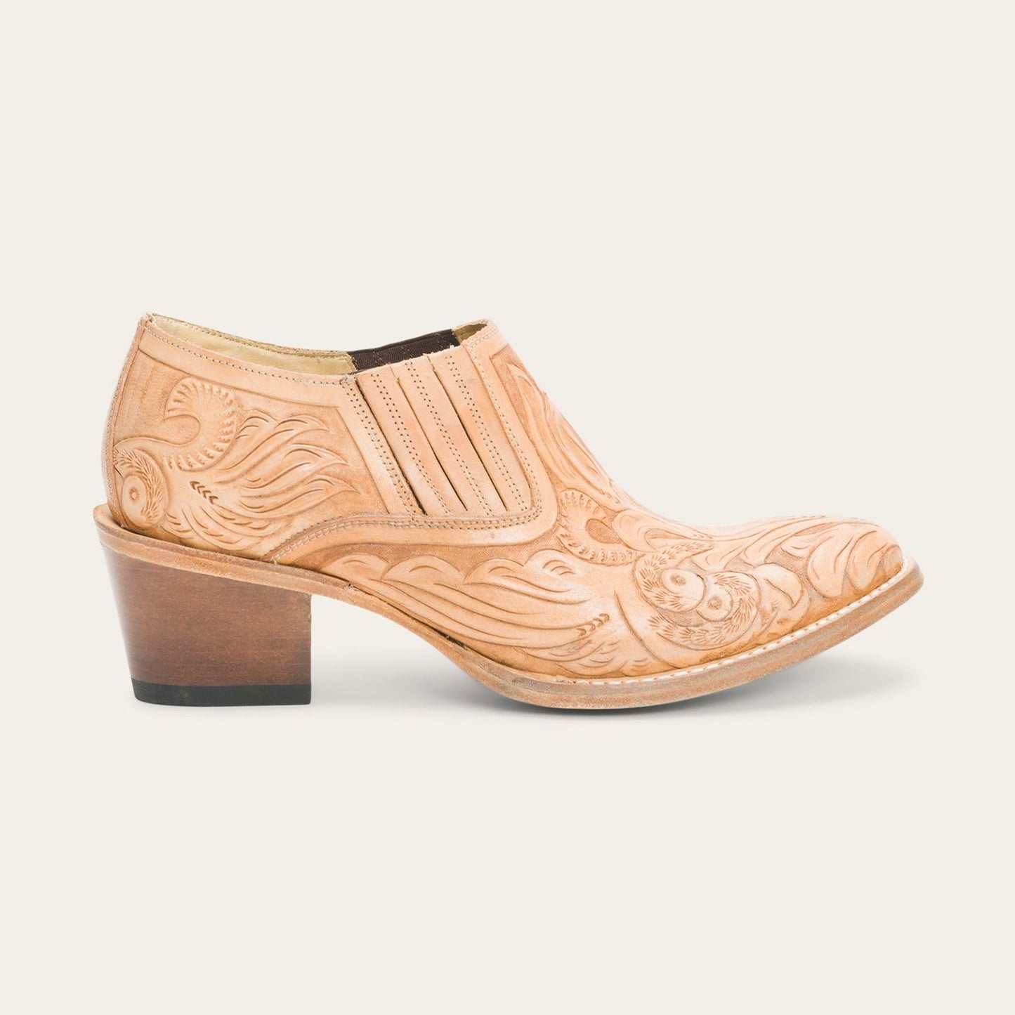 Women's Stetson Nina Leather Boots Handcrafted Tan - yeehawcowboy