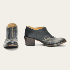 Women's Stetson Nicole Leather Boots Handcrafted Black