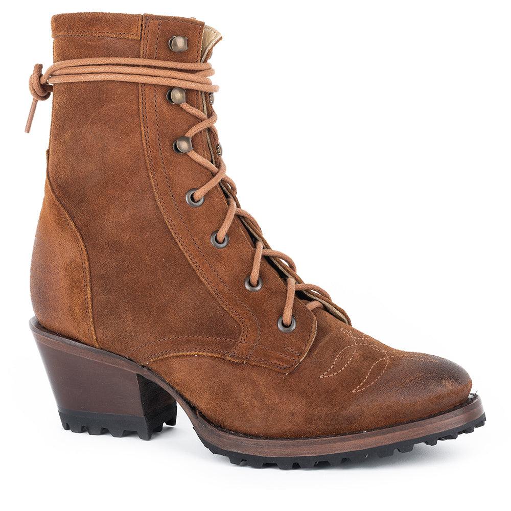 Women's Stetson Hattie Leather Boots Handcrafted Brown
