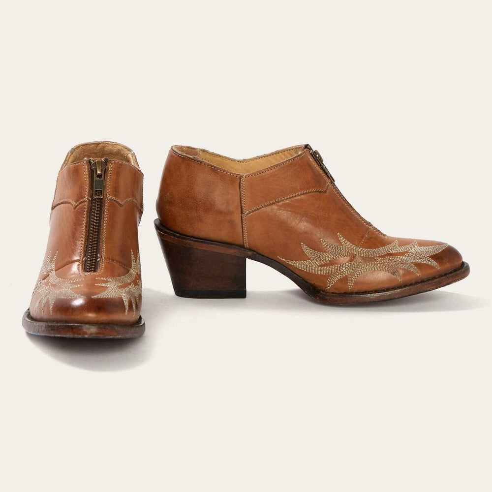 Women's Stetson Nicole Boots Round Toe Handcrafted Brown