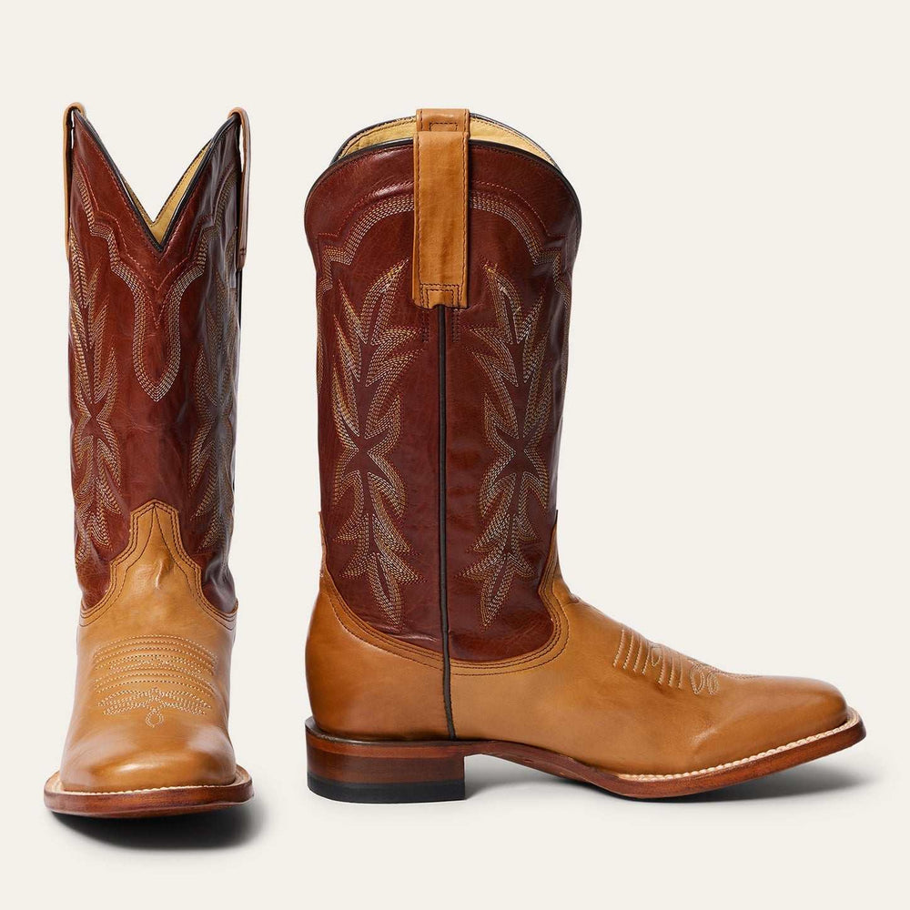 Damen Stetson Jessica Lederstiefel Handgefertigt Hellbraun