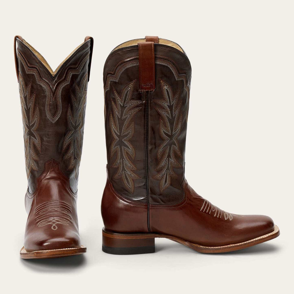 Women's Stetson Jessica Leather Boots Handcrafted Brown