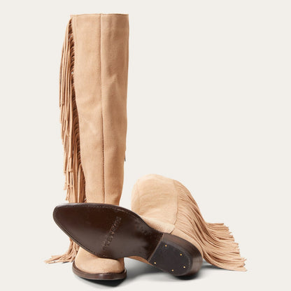 Women's Stetson Dani Suede Boots Handcrafted Tan