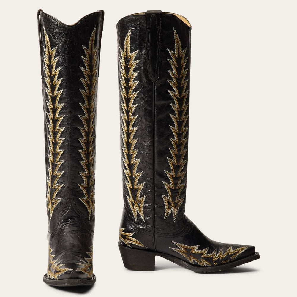 Women's Stetson Sarah Leather Boots Handcrafted Black
