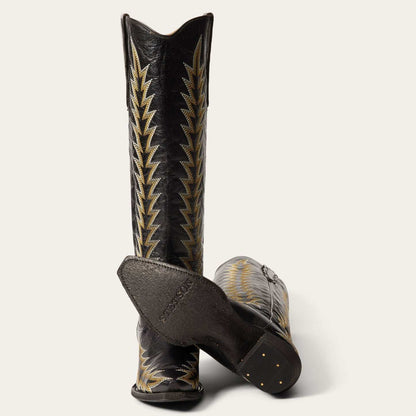 Women's Stetson Sarah Leather Boots Handcrafted Black