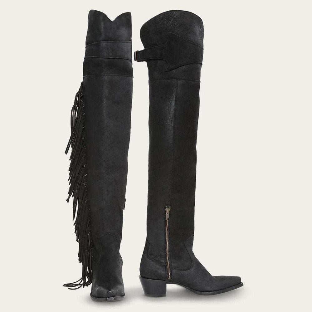 Women's Stetson Glam Boots Snip Toe Handcrafted Black
