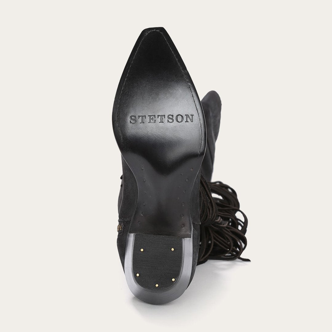 Women's Stetson Glam Boots Snip Toe Handcrafted Black