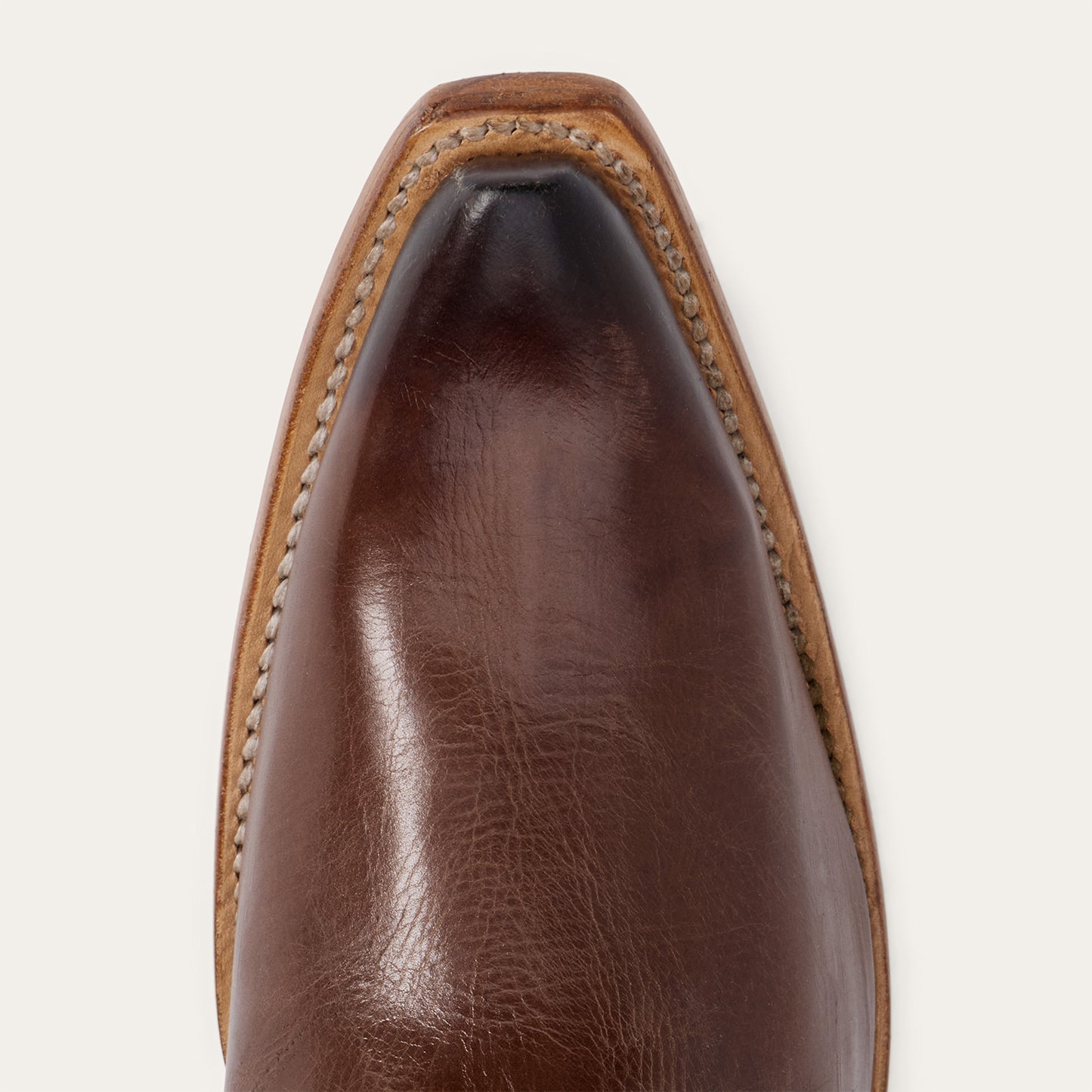 Damen Stetson Sutton Lederstiefel Snip Toe Handgefertigt Braun