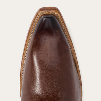 Damen Stetson Sutton Lederstiefel Snip Toe Handgefertigt Braun