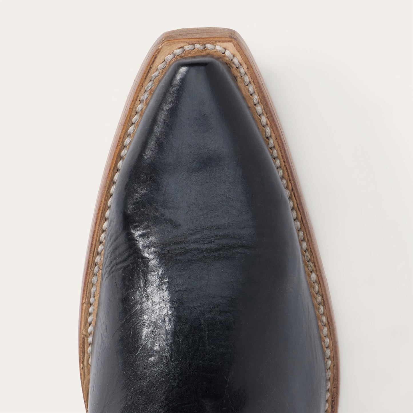 Women's Stetson Sutton Leather Boots Snip Toe Handcrafted Black