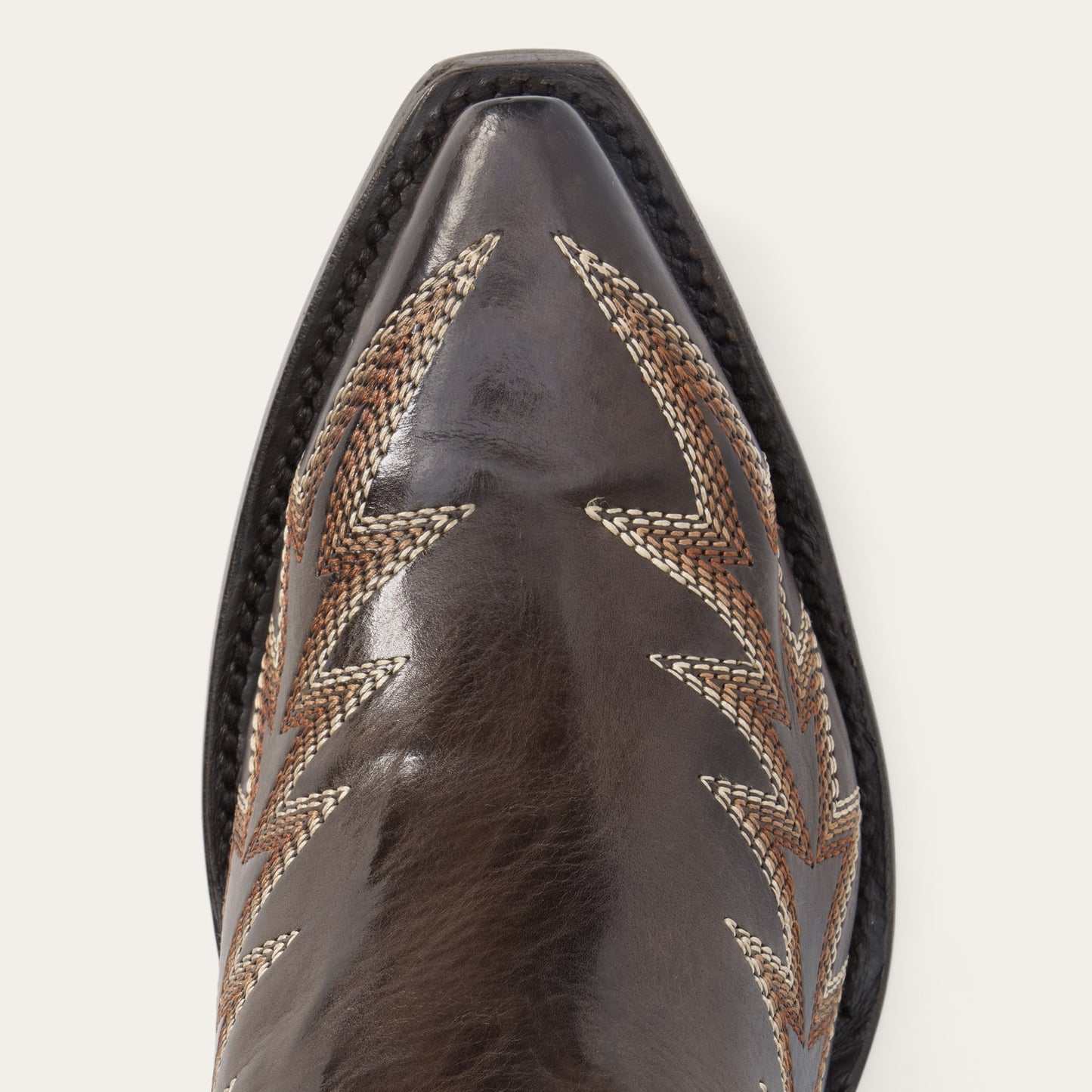 Women's Stetson Sarah Leather Boots Handcrafted Snip Toe Chocolate