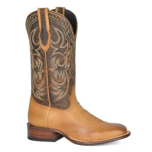 Men's Stetson Bowie Leather Boots Handcrafted JBS Collection Brown