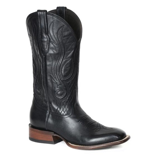 Botas Stetson Garrett para hombre con punta estrecha, hechas a mano en marrón