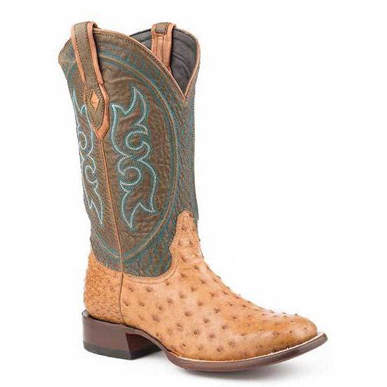 Men's Stetson Pablo Ostrich Boots Handcrafted JBS  Collection Tan