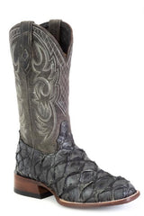 Men's Stetson Amazon Pirarucu Boots Handcrafted JBS Collection Gray