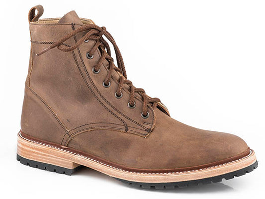 Botas de piel de cocodrilo exóticas Stetson Chukka para hombre, hechas a mano, color marrón