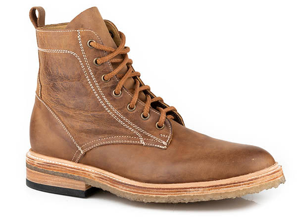 Botas de piel de cocodrilo exóticas Stetson Chukka para hombre, hechas a mano, color marrón
