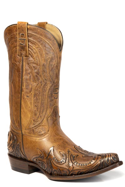 Stetson Bowie Lederstiefel für Herren, handgefertigt, JBS-Kollektion, Braun