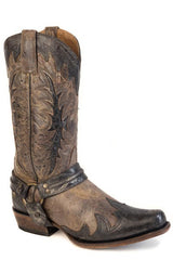 Stetson Rider Outlaw Boots für Herren, quadratische Zehenpartie, handgefertigt, Braun