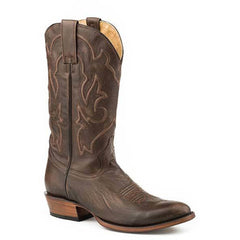 Men's Stetson Carlisle Leather Boots Handcrafted Brown