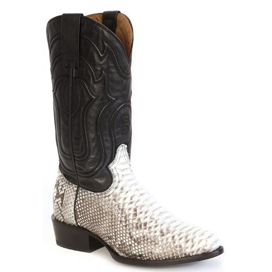 Botas de avestruz Red Lodge de Stetson para hombre, punta cuadrada, hechas a mano, color marrón