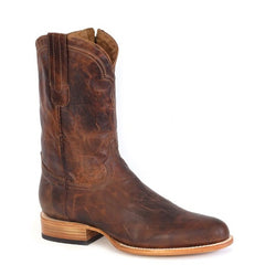 Men's Stetson Cash Boots Roper Toe Handcrafted Tan