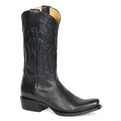 Men's Stetson Garrett Boots Square Toe Handcrafted Black