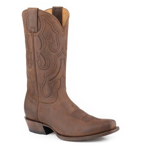 Men's Stetson Paxton Boots 7 Toe Handcrafted Brown