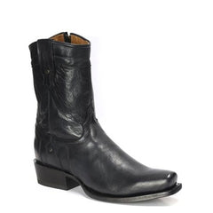 Men's Stetson Rebel Boots Square Toe Handcrafted Black