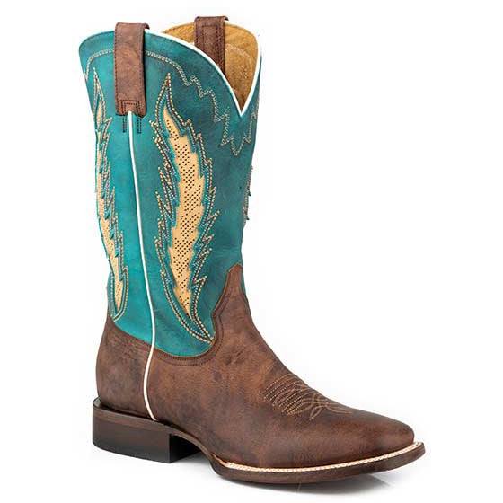 Stetson Airflow Lederstiefel für Herren, handgefertigt, Hellbraun