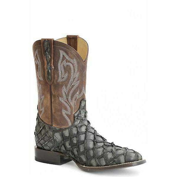 Men's Stetson Predator Pirarucu Boots Handcrafted Gray