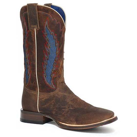 Men's Stetson Airflow Tru-X Outsole Leather Boots Handcrafted Brown