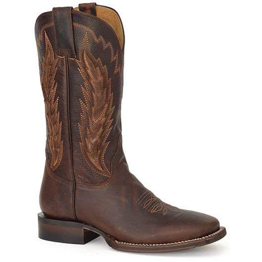 Men's Stetson Airflow Tru-X System Leather Boots Handcrafted Brown