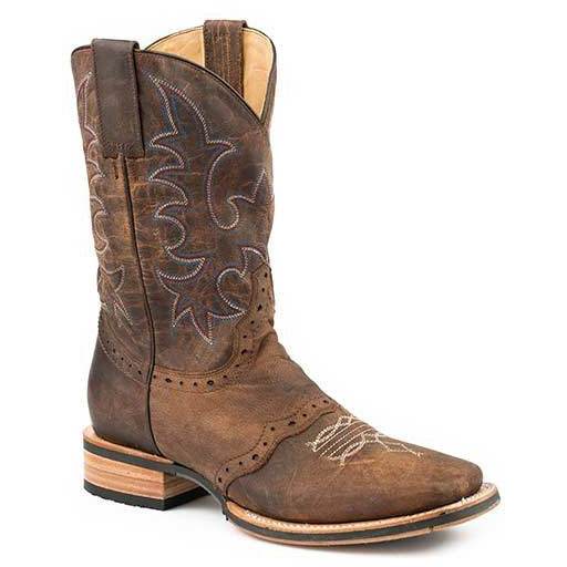 Stetson Barret Tru-X System Lederstiefel für Herren, handgefertigt, Braun