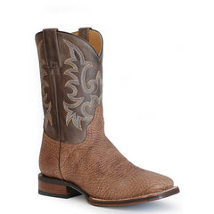 Men's Stetson Obadiah Tru-x System Bison Boots Handcrafted Cognac