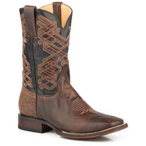 Men's Stetson Tyson Tru-X System Leather Boots Handcrafted Brown