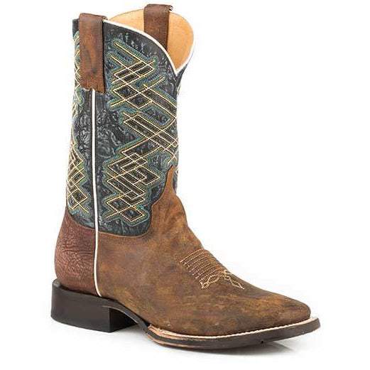 Men's Stetson Rider Tru-X System Leather Boots Handcrafted Brown