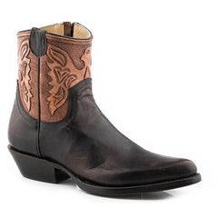 Women's Stetson Tucson Ankle Leather Boots Handcrafted Brown
