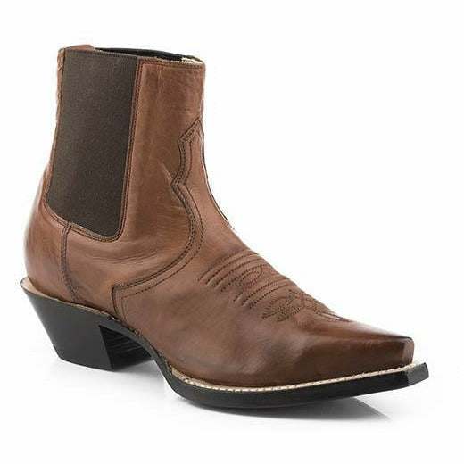 Women's Stetson Everly Leather Boots Handcrafted Brown