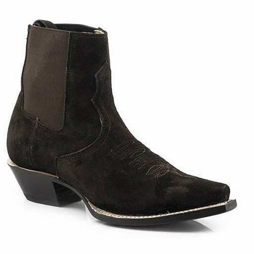 Women's Stetson Everly Suede Boots Handcrafted Brown