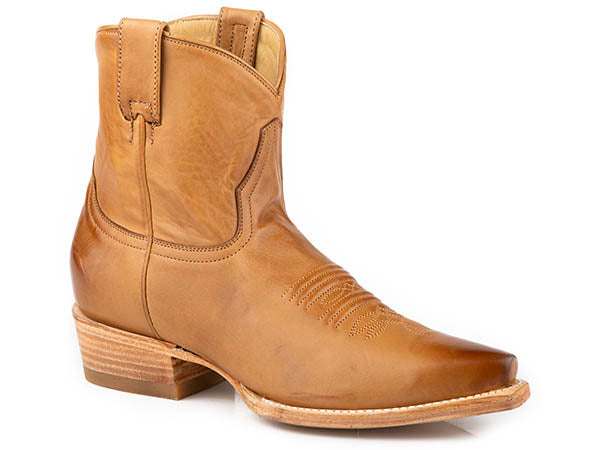 Women's Stetson Riley Leather Boots Handcrafted Brown
