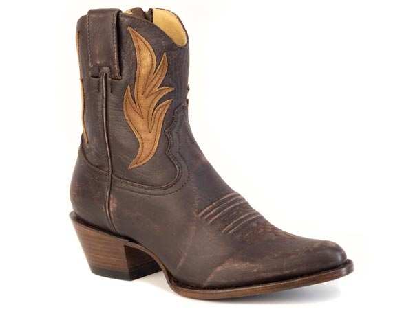 Women's Stetson Eliza Leather Boots Handcrafted Brown