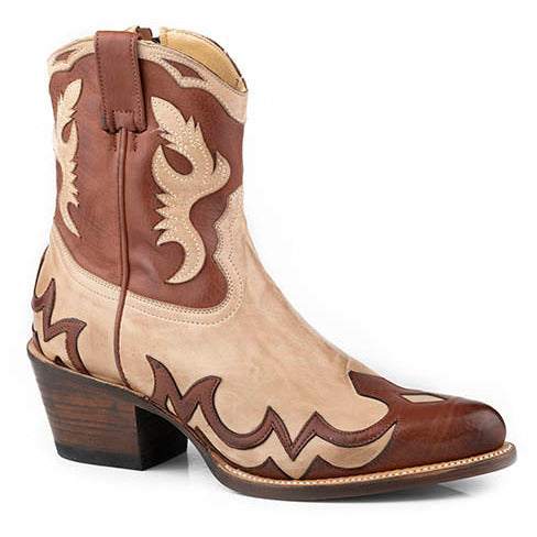 Women's Stetson Sasha Ankle Leather Boots Handcrafted Brown