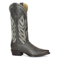 Women's Stetson Calista Leather Boots Snip Toe Handcrafted Gray